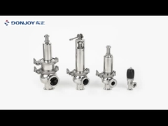 EPDM sanitário Garrafa pressão de 120°C sobre as extremidades da válvula de fluxo