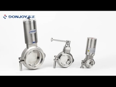 Valva de borboleta pneumática de acção única SS316L DN25