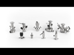 Sanitária válvula de amostragem elíptica de aço inoxidável Conexão de grampo SS304 / ss316L Garrafa PTFE