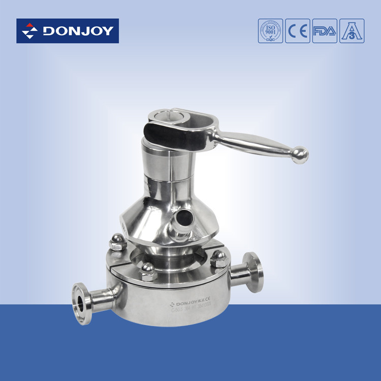 Válvula de preparação de amostras asséptica do manual de SS316L com porto da amostra do conector e da mangueira do encanamento para o tanque da cerveja