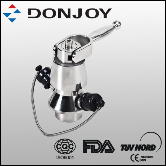 Válvula de preparação de amostras asséptica do manual de SS316L com porto da amostra do conector e da mangueira do encanamento para o tanque da cerveja
