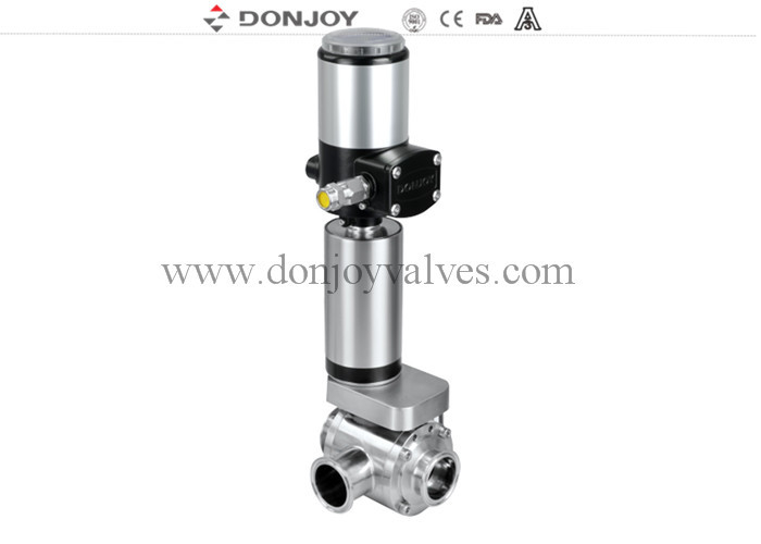Donjoy SS316L 2 polegadas pneumática 3 Way T Tipo de válvulas borboleta com Tri Camp End