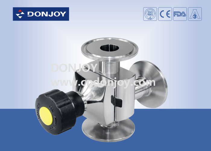 316L Mini Tipo 3 Direcção Sanitária Diafragma válvula tipo L com tri-clamp End