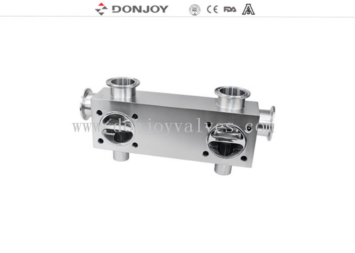 válvula de diafragma de aço inoxidável de 316L Multiport com as rodas de mão plásticas para o processo puro da água