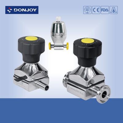 1/4'' - 3/4'' 316L  Mini - type Sanitary Diaphragm Valve with manual , pneumatic