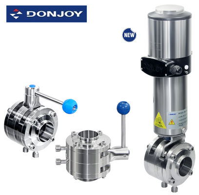 Sanitary Pneumatic Threaded Butterfly Valves