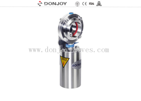 Pneumatic Operation Sanitary Butterfly Valves with Clamped Ends Silicon seal 12"