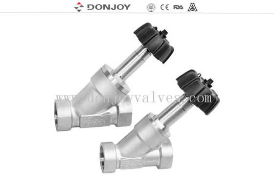 Válvulas de assento angular manuais de plástico Donjoy com extremidade roscada BSP