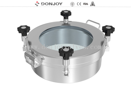 Tampas de Boca de Visita Circulares SS316L 450×100mm Para Tanque de Agitação Farmacêutica