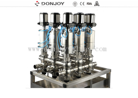 DN40 válvula de resistência à mistura de aço inoxidável higiénico com topo C